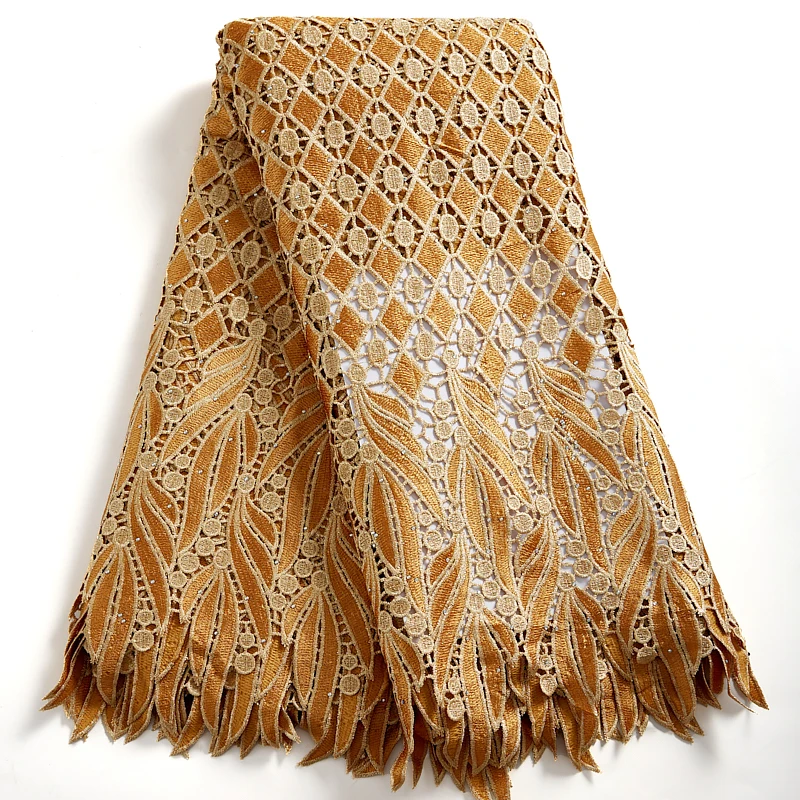 Нигерийская кружевная ткань 2024 высокое качество 5 ярдов белая гипюровая
