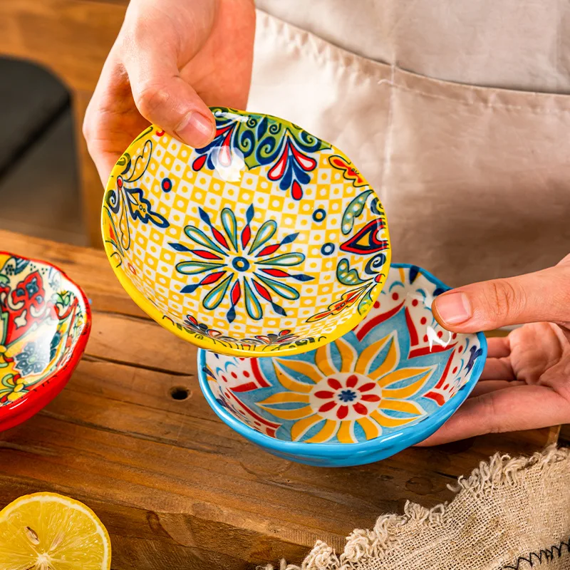 Креативная обеденная тарелка Бытовая Керамическая Посуда в богемном стиле