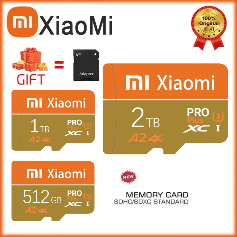 Xiaomi Micro TF SD Card 2TB 1TB Карта памяти класса 128GB 256GB Высокоскоростная карта Cartao De Memoria Flash