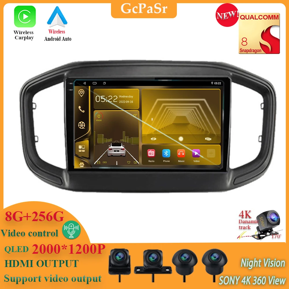 

No 2din Qualcomm Snapdragon Android 13 For Fiat Strada 2020 2021 2022 CPU HDR QLED Screen Multimedia Player GPS Navigation