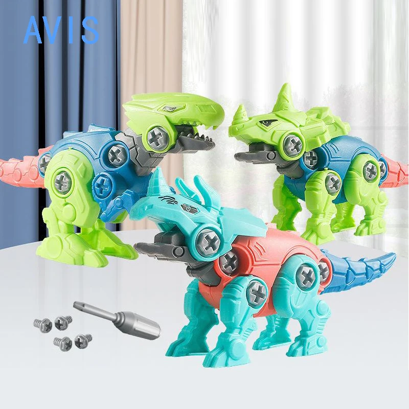

Children's Dinosaur Construction Boy Toy Set Early Educational DIY Screwing Jurassic Dinosaurs Baby Toys Random Color