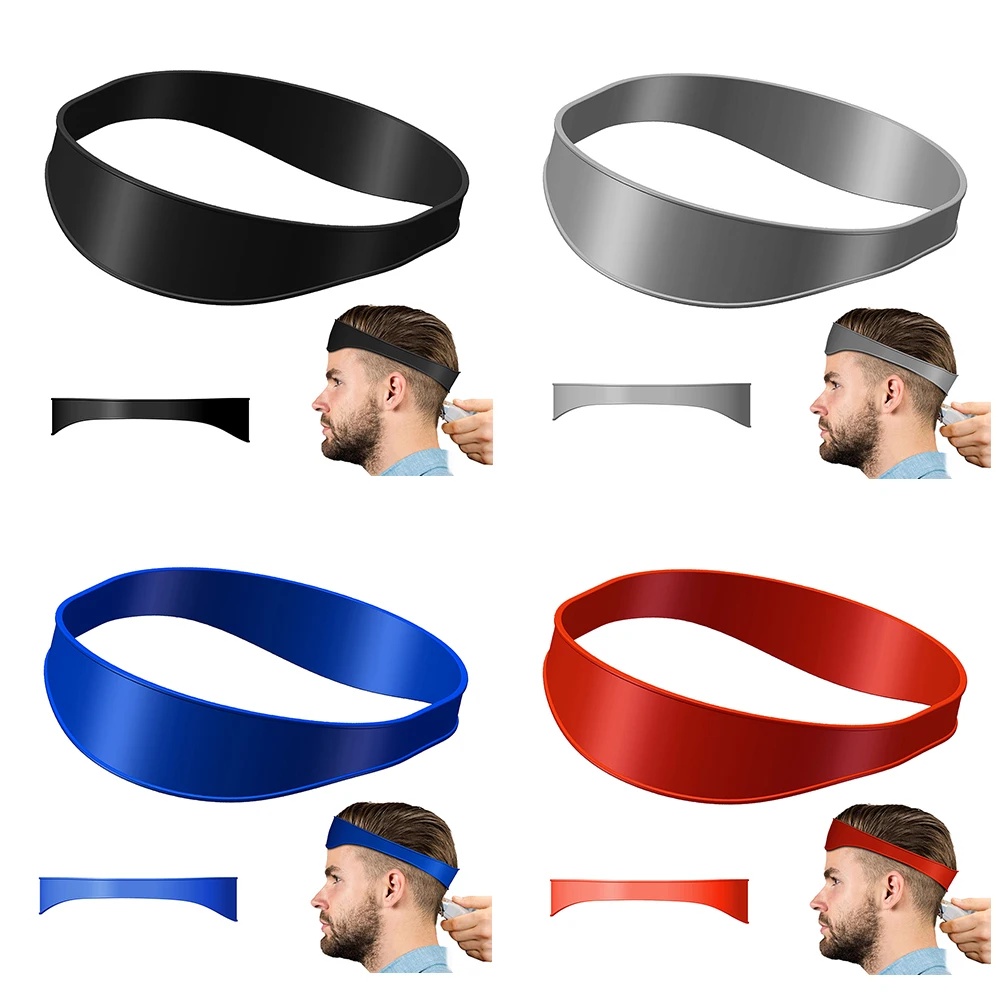 

DIY Home Trimming Hair Neck Guide Headband Curved Silicone Neckline Haircut Band For Hair Styler Barber Styling Tool 2023 New
