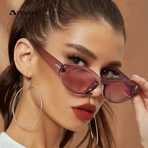 Очки солнцезащитные женские круглые в винтажном стиле, роскошные брендовые дизайнерские очки, овальные аксессуары, 2022