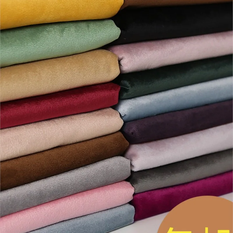 Толстая Золотая Бархатная ткань плюшевая диванная подушка занавеска тканевая