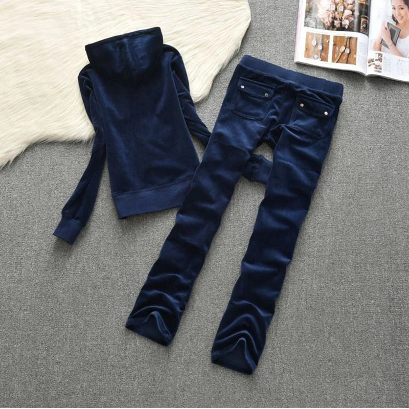 

2022 Spring/Fall New Slim Solid Two Piece Set Sportswear Pockets Tracksuit Women Hooded Conjunto Feminino Sweatshirt Set Outfits