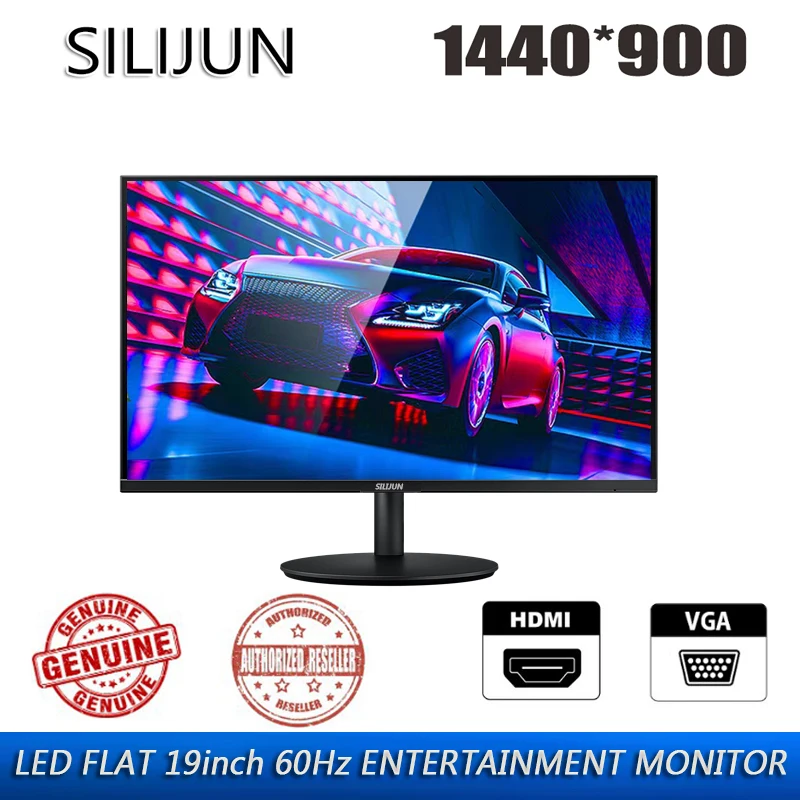 SILIJUN 19-дюймовый 1K экран дисплея компьютера монитор ПК 60 Гц HD игровой VGA HDMI плоский