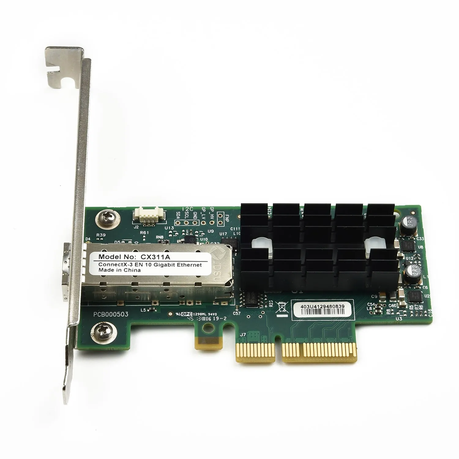 

High Quality 10G Single-Port 10 Gigabit Mellanox MCX311A ConnectX-3 SFP+ Fiber Optic Network