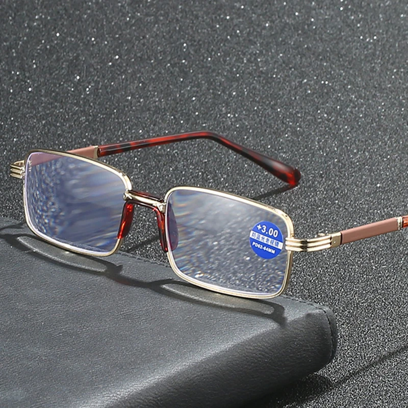 

Anti-Blue Light Reading Glasses Square Frames Anti Fatigue Hyperopia Presbyopic Eyewear Women Men Anti Blue Ray Reading Glasses