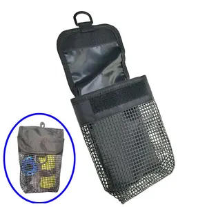 Scuba Diving Reel Bolt Snap & SMB Safety Marker Buoy Mesh Gear Bag Equipment Holder Carry Pouch - Ch