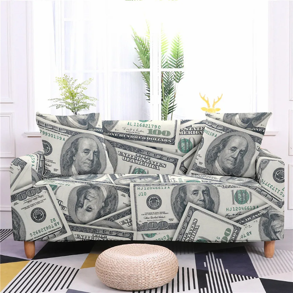 

Роскошный чехол с изображением доллара и купюры для спальни, гостиной, дивана