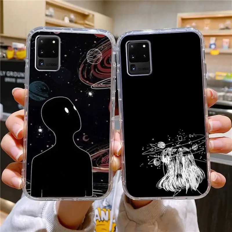 

Whimsy Silhouette Phone Case For Samsung Galaxy S10 S10e S8 S9 Plus S7 A70 Edge Note10 Transparent Cove