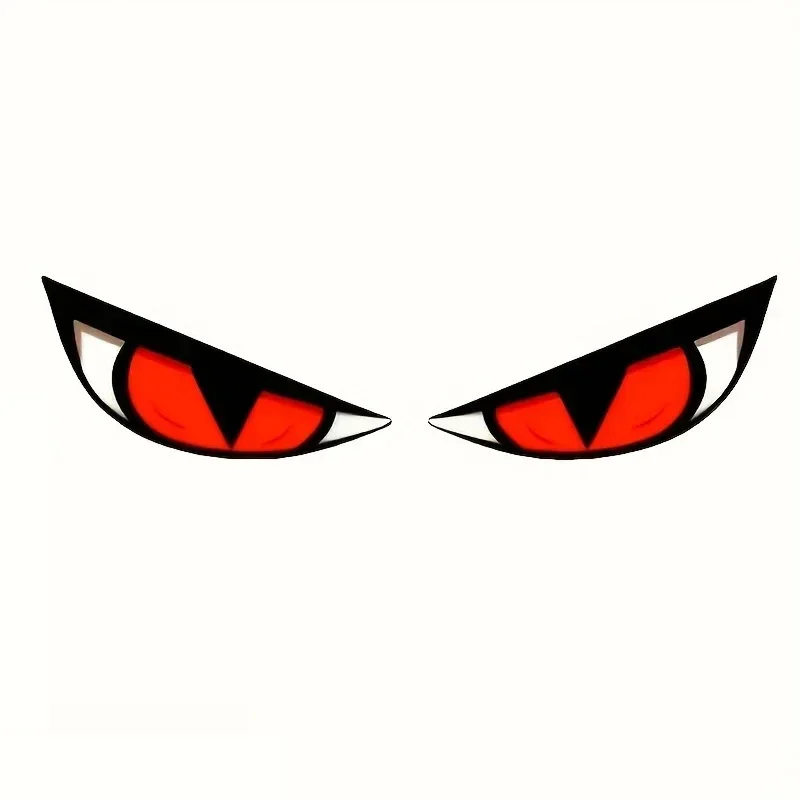 

12x3 см 2 шт. красные глаза автомобильная наклейка водостойкий виниловый материал аксессуары, забавные для автомобилей, грузовиков, мотоциклов настенная наклейка