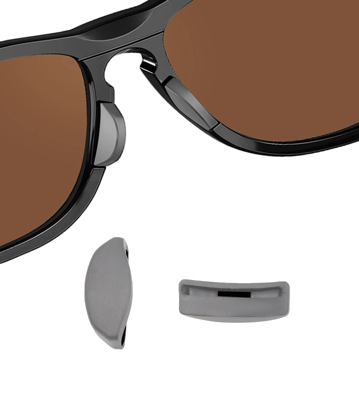 Фото Антиоскользящие сменные накладки на носоупоры для оправы Oakley HSTN SQ OO9533 - гигиеничный и приятный для кожи материал №2