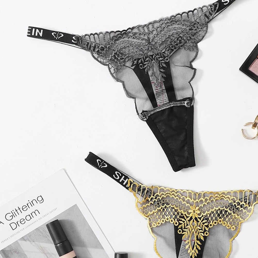 Сексуальные трусики-танга с принтом и низкой посадкой прозрачные трусики