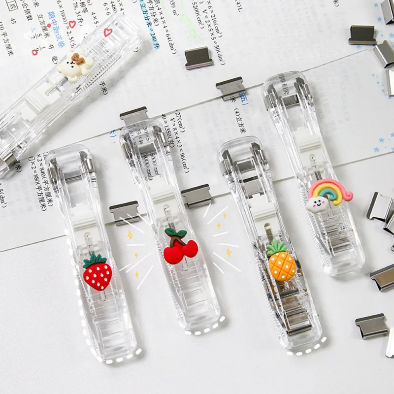 

1 шт. простой зажим толкатель бесшовный степлер обучающий офисный переплет канцелярские принадлежности органайзер для бумаги TExam