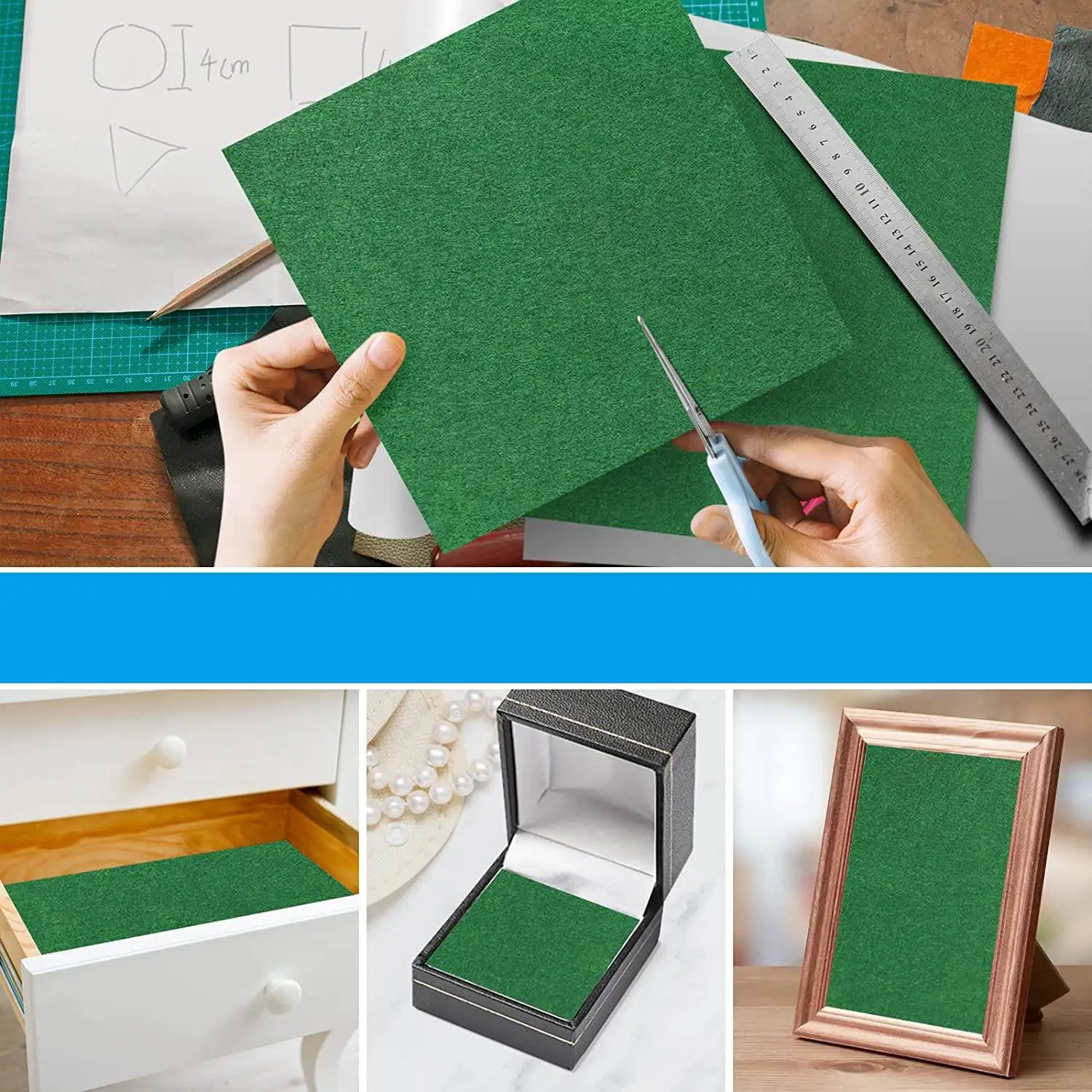 Самоклеящиеся фетровые ползунки 40 x 150 см самоклеящиеся войлочные подушечки