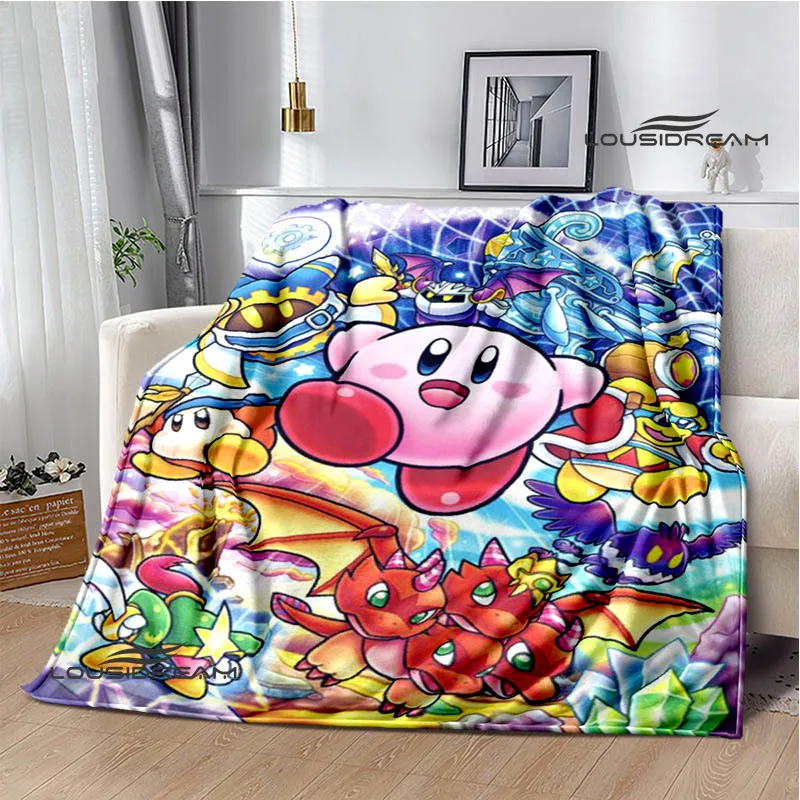 Мультяшное одеяло K-kirby с принтом звезд фланелевые теплые одеяла мягкое и удобное