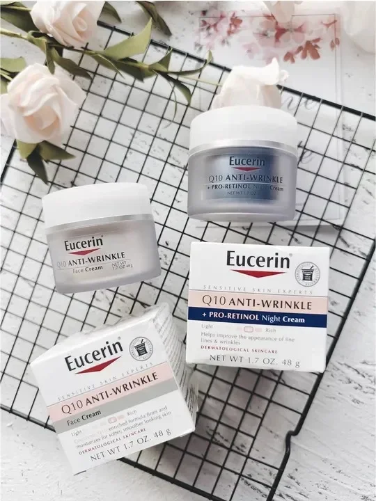 

Original Eucerin Q10 Anti-Wrinkle Day and Night Face Cream Pro Retinol Brightening Moisturizing Nourishing Anti Aging Skin Care