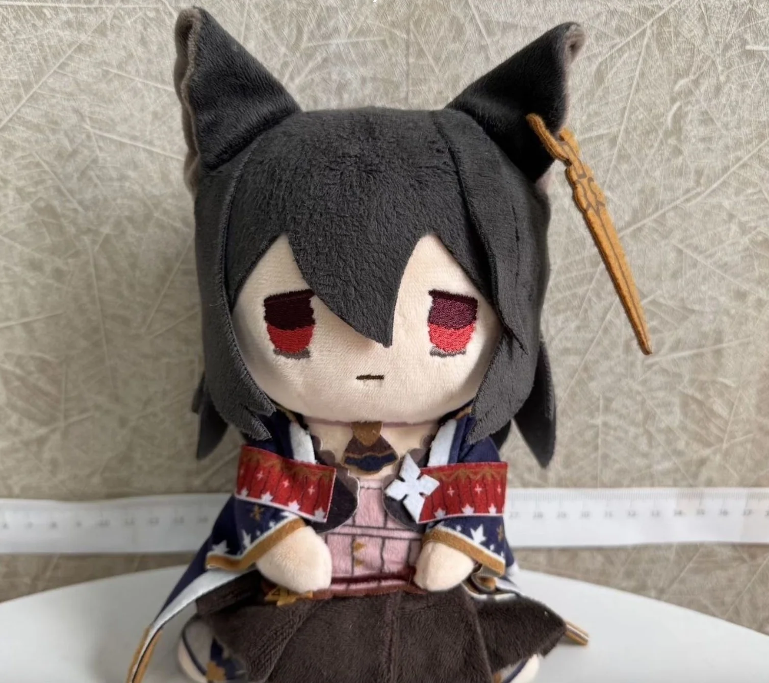 Фото Плюшевая кукла Granblue Fantasy Ньон, 25 см, в сидячей позе, полный комплект, хлопковая, атрибут Ветра, аниме-игра, плюшевый талисман, подарок для фанатов на день рождения/Рождество №4