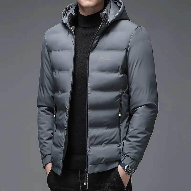 Warm New Designer Brand Casual Fashion Windproof Parker Bubble Jacket Hooded Men's Windproof Down Jacket Winter Men's Wear