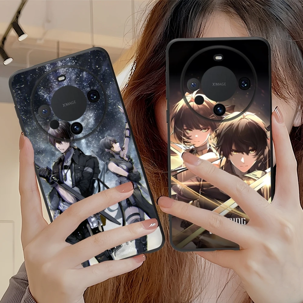 Wuthering волны Rover чехол для мобильного телефона Huawei Mate 60 50 40 30 20 10 Pro Plus Lite E Φ черный