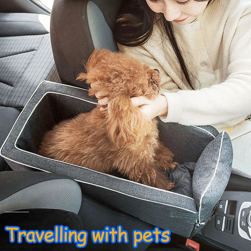 

Portable Cat Dog Bed For Car Travel Central Control Car Safety Pet Seat Transport Dog Carrier Protector For Small Dog Chihuahua