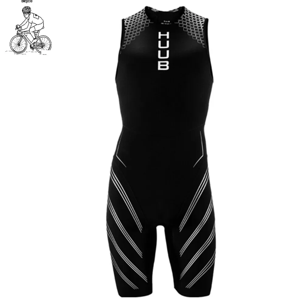 HUUB 2021 Triathlon Race Suit Men's Cycling Aero Skinsuit Mono Ciclismo Hombre Wetsuit For Swim/Bike/Run Sleeveless Jumpsuit
