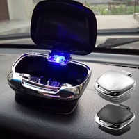 car ashtray auto cigarette lighter ashtray holder smokeless usb charge blue led light indicator car interior assessoires