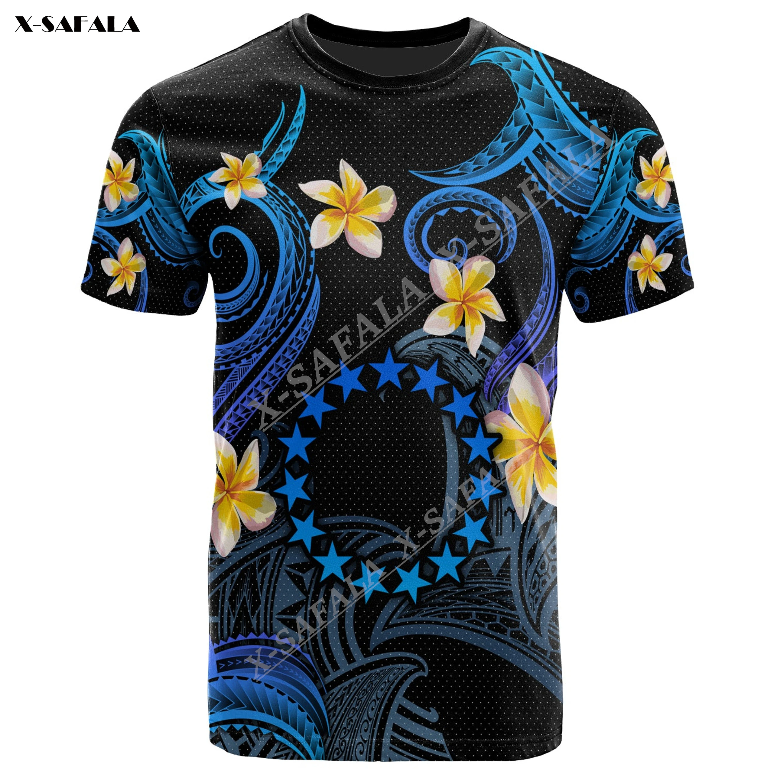 

Cook Islands CUSTOM NAME Polynesian Hawaii 3D Print Men T-Shirts Tops Tees Short Sleeve Casual Quick Dry Summer Breathable