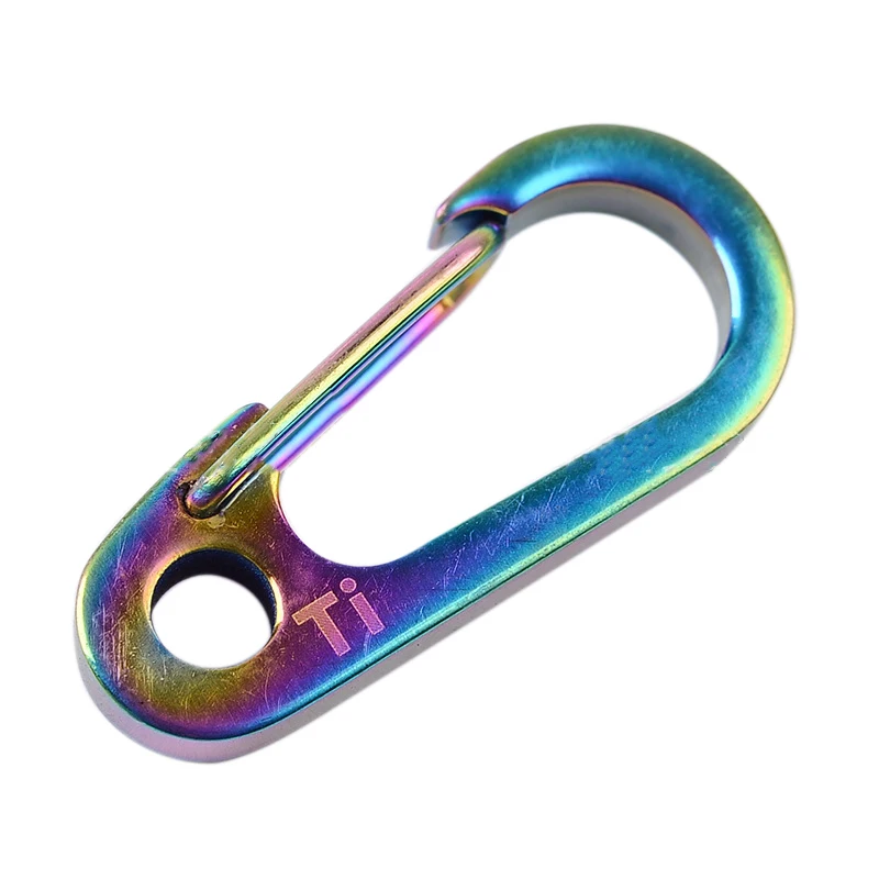 

Titanium Alloy Carabiner Ring Keychain Clip Buckle Small Carabiner Clip Titanium Quick Release Keychain Clip