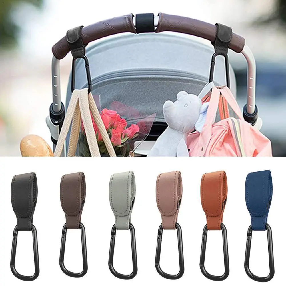 

1pcs PU Leather Baby Stroller Hook Accessories Rotatable Baby Car Carriage Hook Magic Stick Hook Pram Pushchair Hanger Hanging