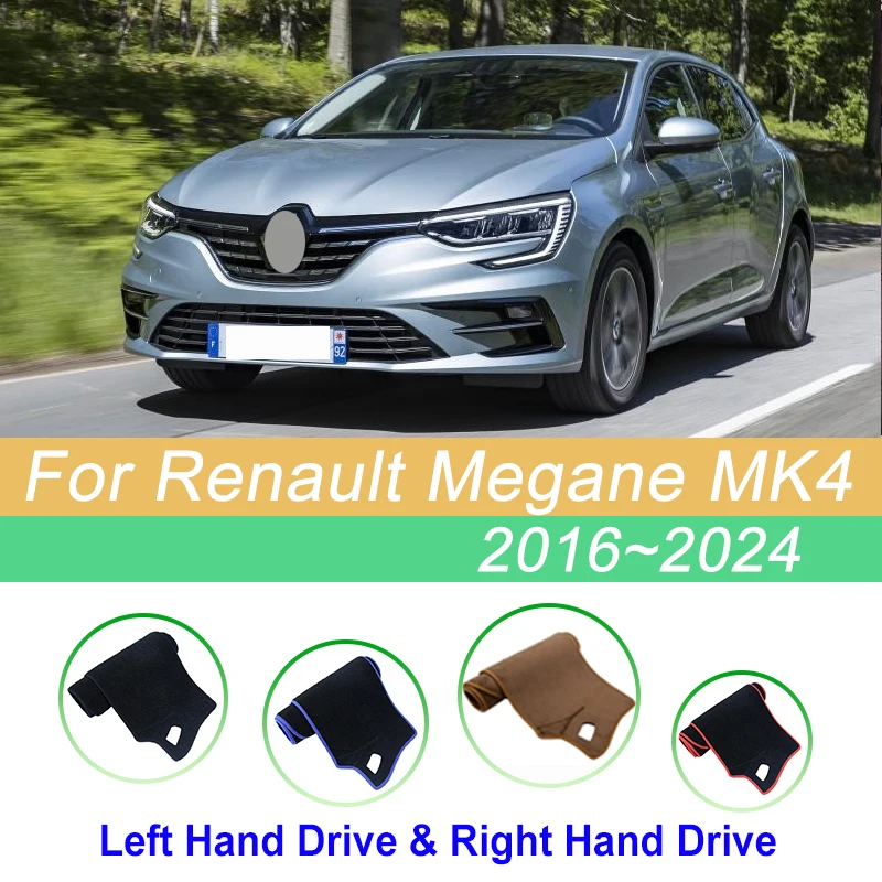 Фото Автомобильный коврик для приборной панели для Renault Megane MK4 Grandcoupe IV 2016 ~ 2024 BFB, коврик для приборной панели, солнцезащитный козырек, защитный ковер, автоаксессуары №2