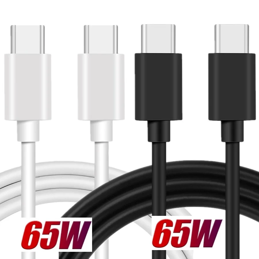 

Супербыстрая зарядка, 1 м, 2 м, 500 шт./лот, 65 Вт, 4 а, Type c на Type c, USB-кабель для Samsung S20, S22, note 20, htc, lg, планшетный ПК