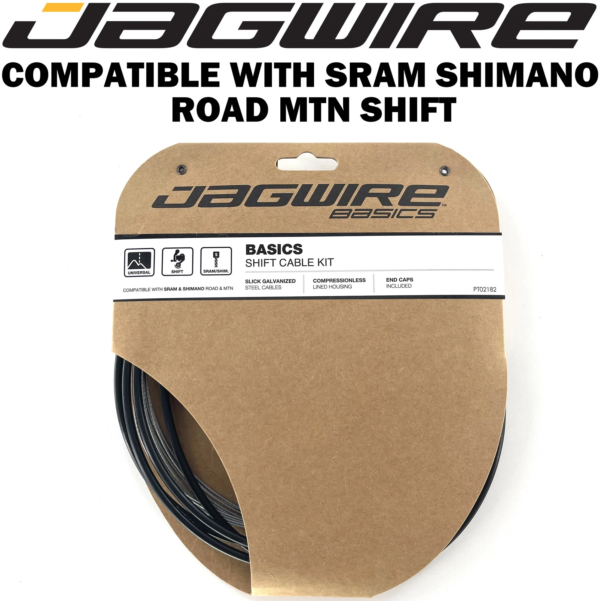 Jagwire Basics Shift Cable Kits compatible with sram shimano road mountian bwks000 basic shift diy kit