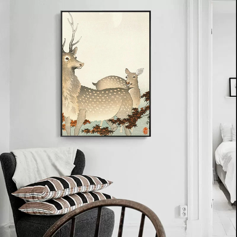 Винтажная картина охара Косон укиё Искусство Живопись японская лягушка цветы