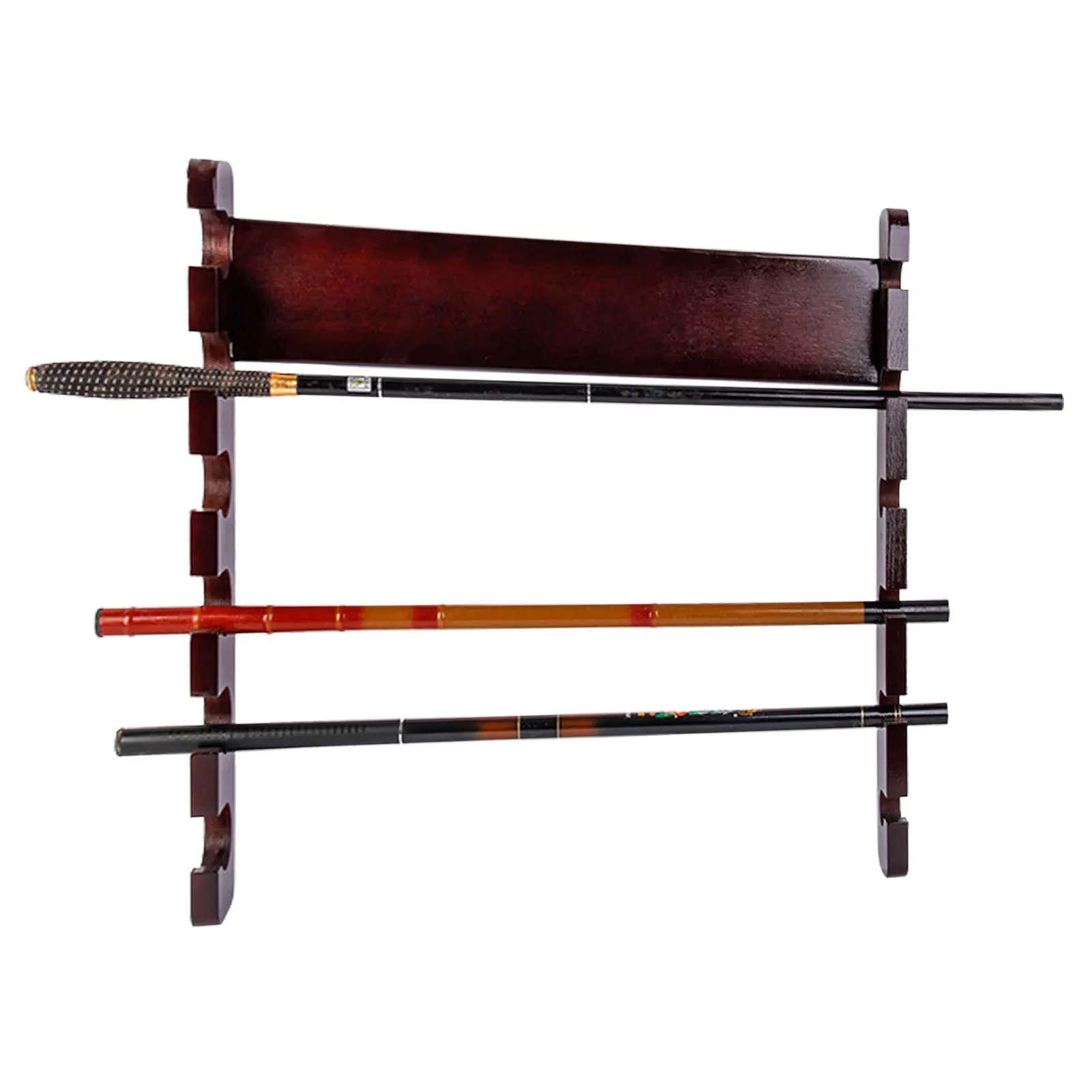 

Fishing Rod Holder Wooden 6-Rod Fishing Rod Stand Easy To Assemble Durable Material All Mount Rods Organizer Storage Fishing