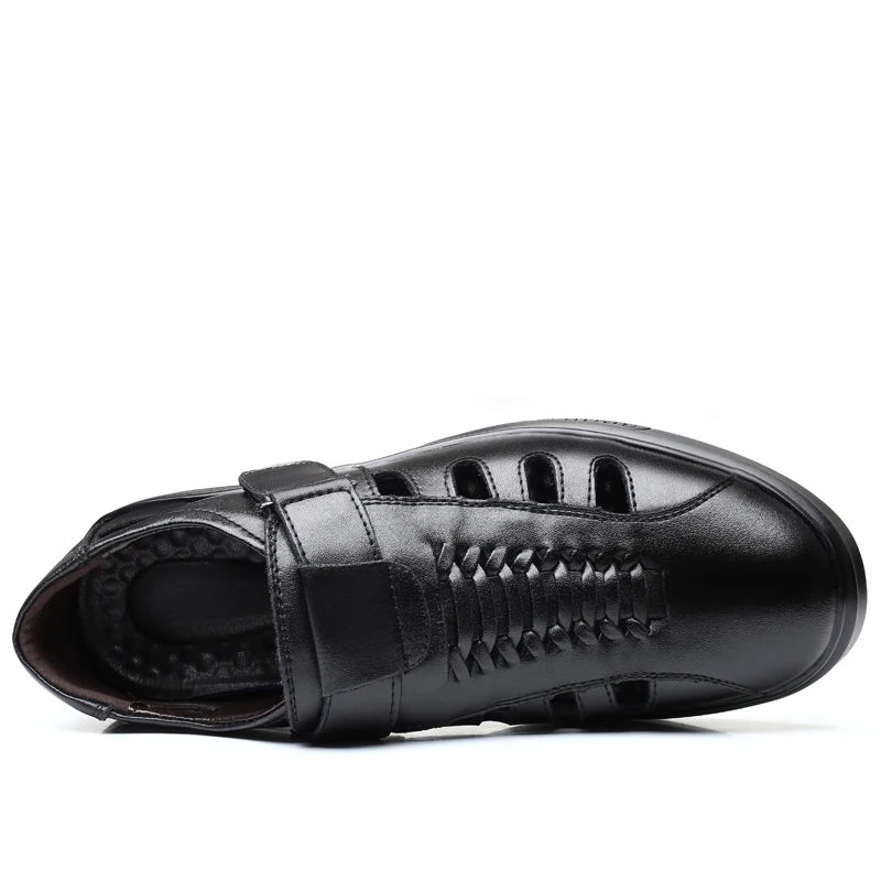 Сандалии мужские из натуральной кожи Классические дышащие Мягкие Шлепанцы для