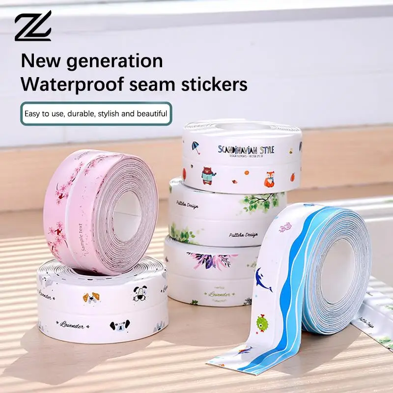 

For Bathroom Kitchen Accessories Shower Bath Sealing Strip Tape Caulk Strip Self Adhesive Waterproof Wall Sticker Sink Edge Tape