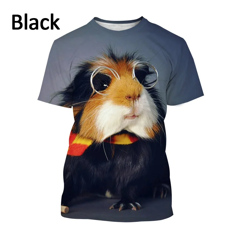 

2023 New Design Healing Series Fashion Animal Guinea Pig 3D Printing Cute Guinea Pig Pattern T-shirt