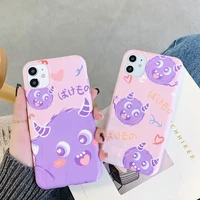 cute cartoon graffiti little monster phone cases for iphone 13 12 11 pro max xr xs max x 2022 couple anti drop soft cover gift