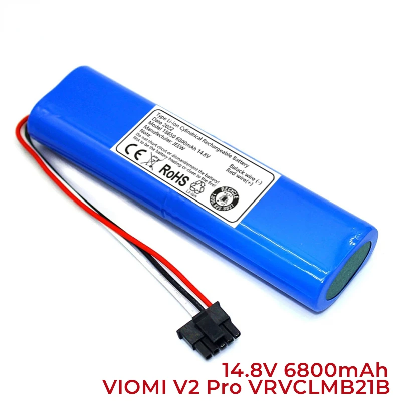 

14.8V 6800mAh 18650 Lithium Batterij Voor Viomi V2 Pro,VRVCLMB21B ,Xiaomi STYJ02YM