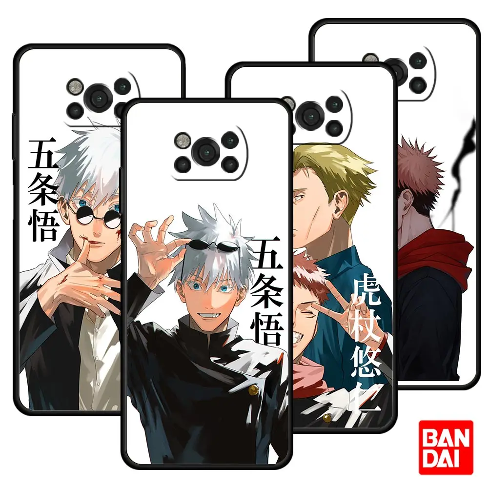 

Jujutsu Kaisen Gojo Japanese Case for Xiaomi Mi Poco X3 NFC F3 Redmi Note 9s 9 9A 9C 8 10 11 9T 8T 10T K40 Pro Plus Capa Cover