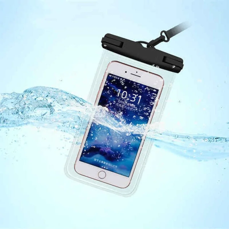 Waterproof Mobile Phone Case PVC Transparent Waterproof Phone Pouch Swimming Surfing Underwater Diving Water Proof Phone Bags