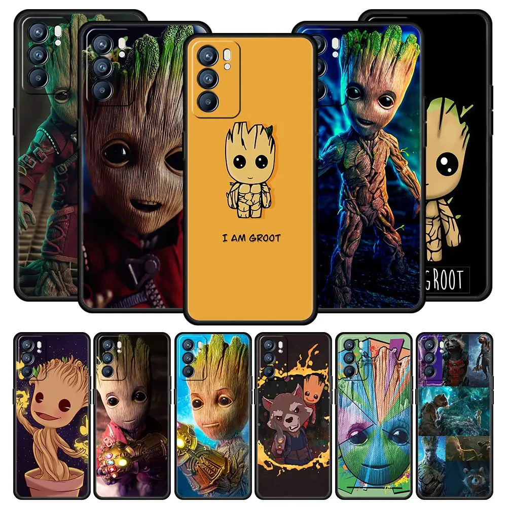 

Силиконовый чехол I Am Groot с рисунком для Oppo Find X5 Pro Reno7 SE Reno6 Z чехол для телефона A54 A53 A52 A9 2020 A95 A16 A76 A74 A12