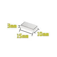 5102050100150pcs 15x10x3 strong block magnet n35 quadrate permanent magnet 15x10x3mm neodymium magnets sheet 15103
