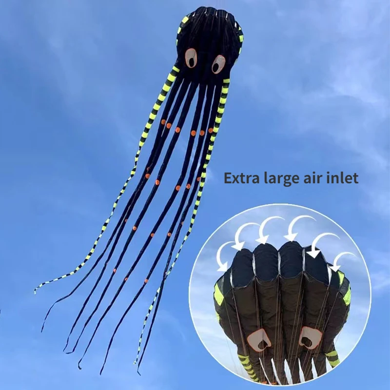 

8M Large Octopus Cometa 13 Color Stereoscopic Big Octopus Soft Kite Inflatable Kite Easy To Fly Long Tail Beautiful Kites