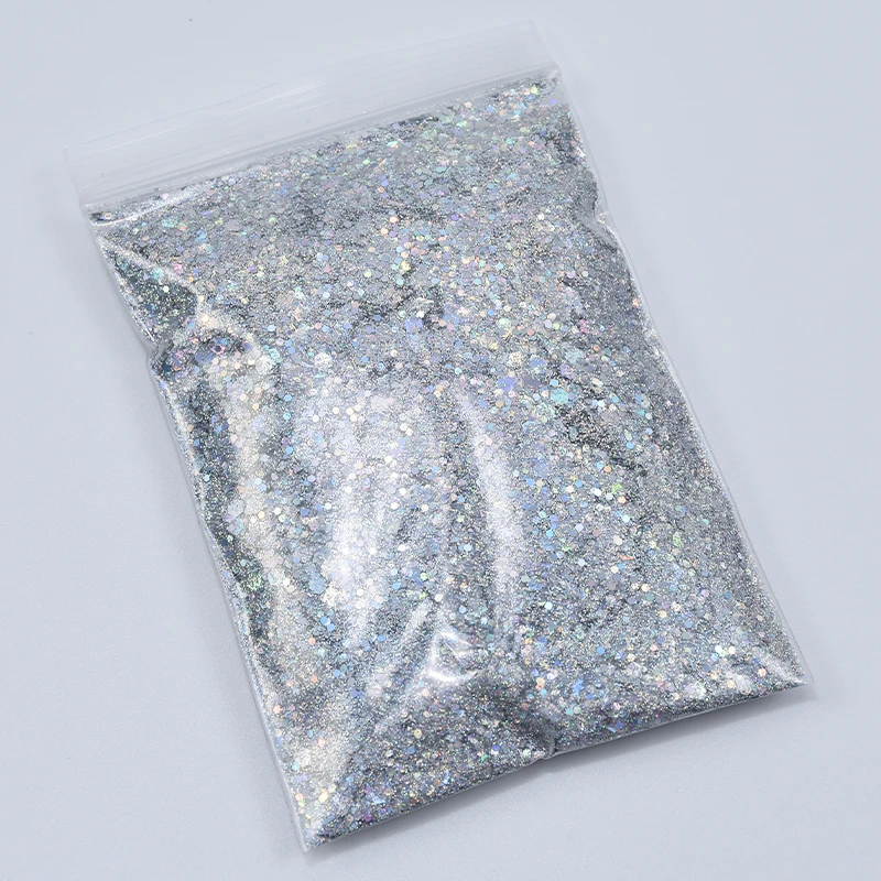 

50G Holographic Mixed Hexagon Shape Chunky Nail Glitter Sequins Laser Sparkly Flakes Slices Manicure Nails Art Decoration M-2022