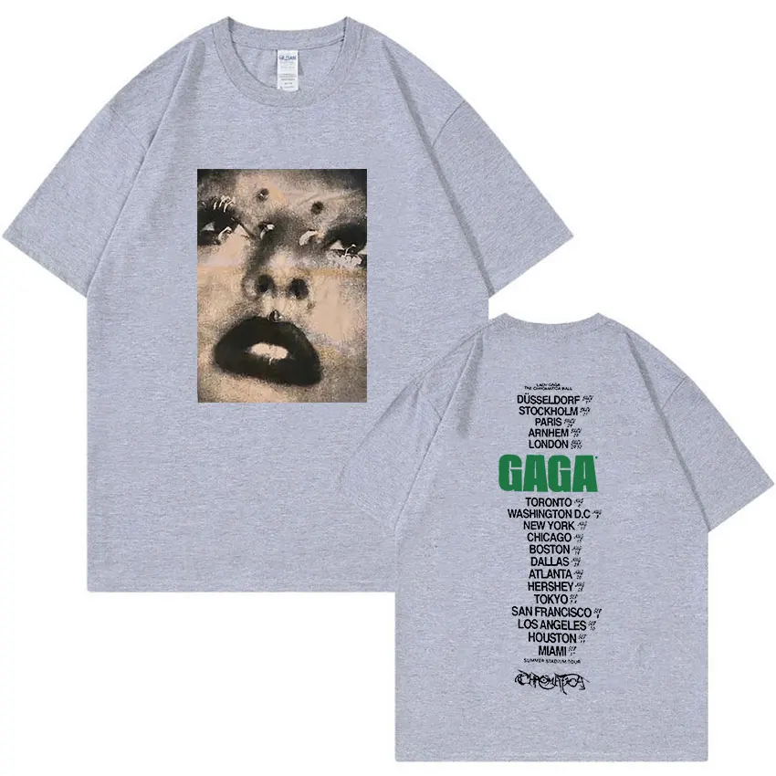 Ретро Леди Гага Тур 2024 футболки с графическим рисунком для мужчин и женщин