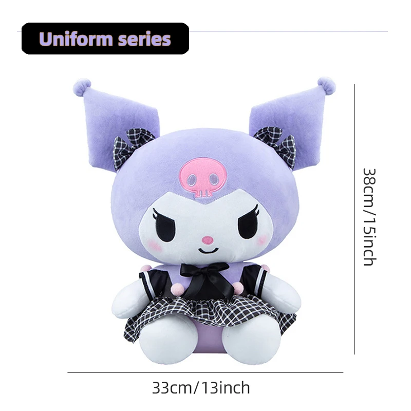 Фото Оригинальная плюшевая игрушка Aoger Sanrio Kuromi Melody, милая мультяшная кукла Кавай, мягкая плюшевая подушка, подарок на день рождения для детей №3