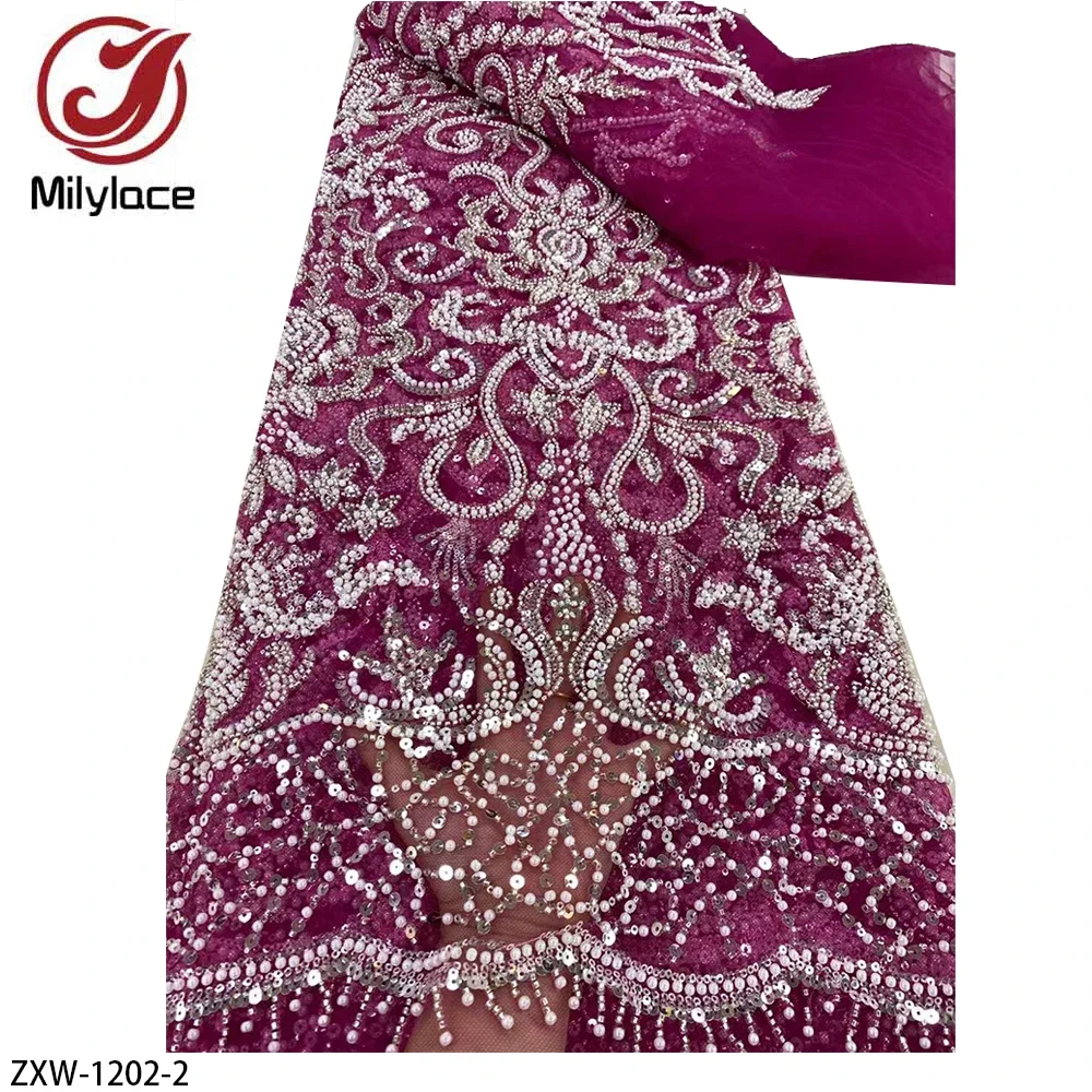 Французская Тяжелая кружевная ткань из бисера высококачественные африканские